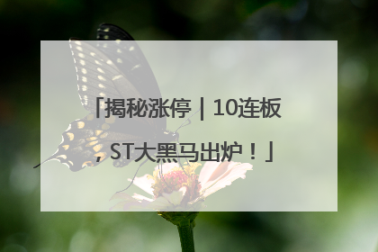 揭秘涨停｜10连板，ST大黑马出炉！