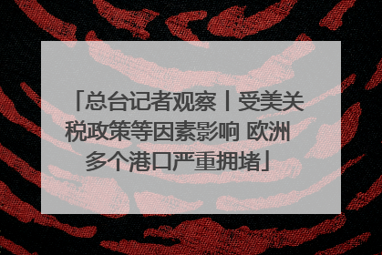 总台记者观察丨受美关税政策等因素影响 欧洲多个港口严重拥堵