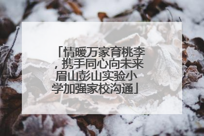 情暖万家育桃李，携手同心向未来 眉山彭山实验小学加强家校沟通