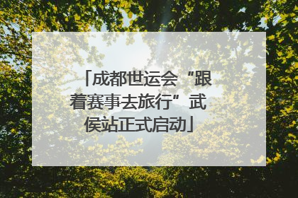 成都世运会“跟着赛事去旅行”武侯站正式启动