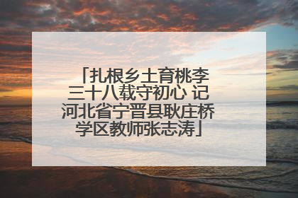 扎根乡土育桃李 三十八载守初心 记河北省宁晋县耿庄桥学区教师张志涛