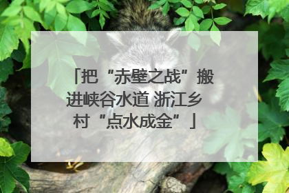 把“赤壁之战”搬进峡谷水道 浙江乡村“点水成金”