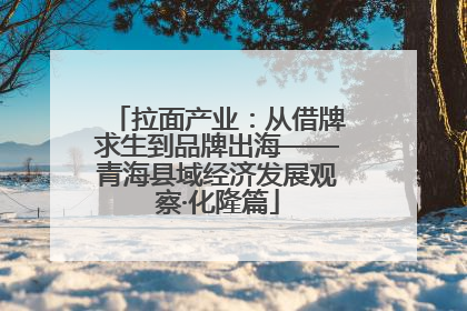 拉面产业：从借牌求生到品牌出海——青海县域经济发展观察·化隆篇