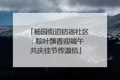 杨园街道纺器社区：粽叶飘香迎端午 共庆佳节传温情