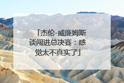 杰伦-威廉姆斯谈闯进总决赛：感觉太不真实了