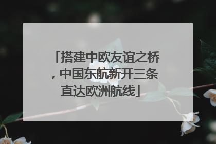 搭建中欧友谊之桥，中国东航新开三条直达欧洲航线