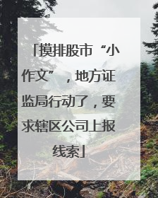 摸排股市“小作文”，地方证监局行动了，要求辖区公司上报线索