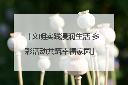 文明实践浸润生活 多彩活动共筑幸福家园