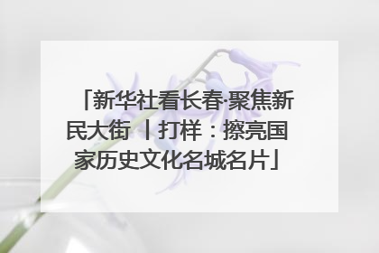 新华社看长春·聚焦新民大街 丨打样：擦亮国家历史文化名城名片