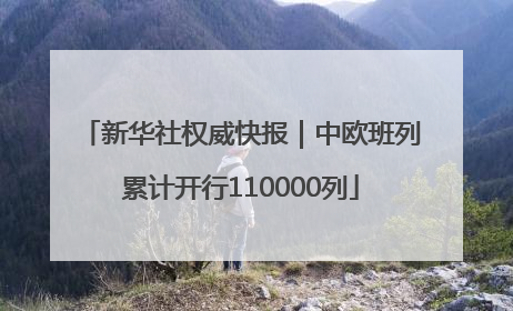 新华社权威快报｜中欧班列累计开行110000列