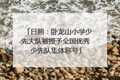 日照：卧龙山小学少先大队被授予全国优秀少先队集体称号