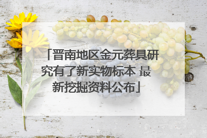 晋南地区金元葬具研究有了新实物标本 最新挖掘资料公布