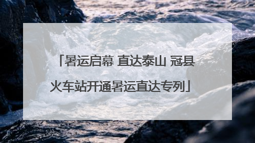 暑运启幕 直达泰山 冠县火车站开通暑运直达专列