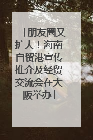 朋友圈又扩大！海南自贸港宣传推介及经贸交流会在大阪举办