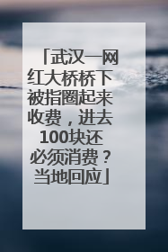 武汉一网红大桥桥下被指圈起来收费，进去100块还必须消费？当地回应