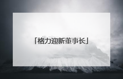 格力迎新董事长