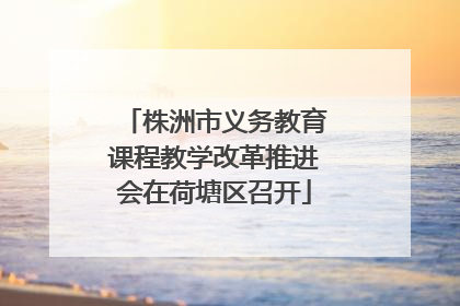 株洲市义务教育课程教学改革推进会在荷塘区召开