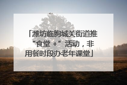 潍坊临朐城关街道推“食堂 +”活动，非用餐时段办老年课堂