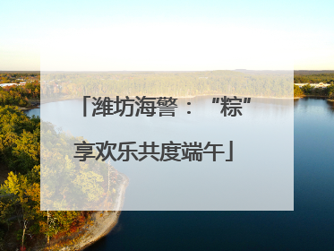 潍坊海警：“粽”享欢乐共度端午