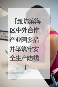 潍坊滨海区中外合作产业园多措并举筑牢安全生产防线
