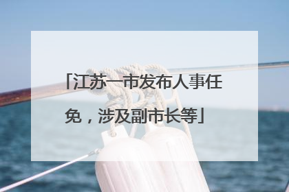 江苏一市发布人事任免，涉及副市长等