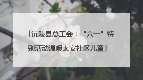 沅陵县总工会：“六一”特别活动温暖太安社区儿童