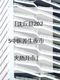 沈丘县2025中医养生夜市火热开市