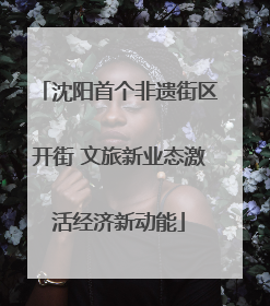 沈阳首个非遗街区开街 文旅新业态激活经济新动能