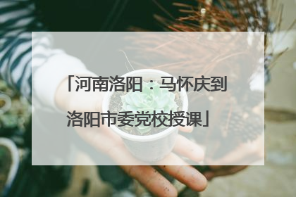 河南洛阳：马怀庆到洛阳市委党校授课
