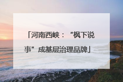 河南西峡：“枫下说事”成基层治理品牌