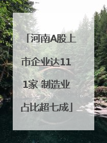 河南A股上市企业达111家 制造业占比超七成