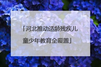 河北推动适龄残疾儿童少年教育全覆盖