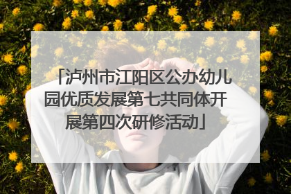 泸州市江阳区公办幼儿园优质发展第七共同体开展第四次研修活动