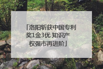 洛阳斩获中国专利奖1金3优 知识产权强市再进阶