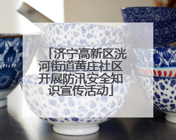 济宁高新区洸河街道黄庄社区开展防汛安全知识宣传活动