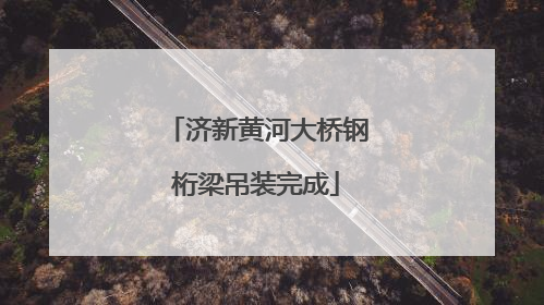 济新黄河大桥钢桁梁吊装完成