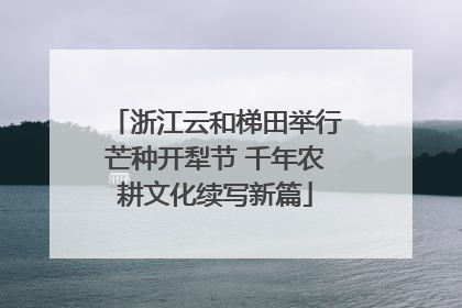 浙江云和梯田举行芒种开犁节 千年农耕文化续写新篇