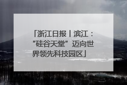 浙江日报丨滨江：“硅谷天堂”迈向世界领先科技园区
