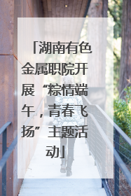 湖南有色金属职院开展“粽情端午，青春飞扬”主题活动