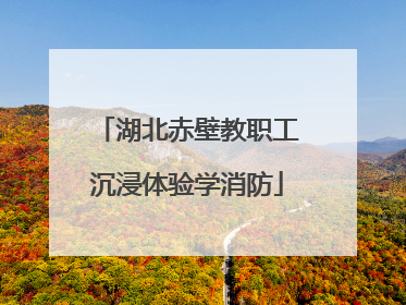 湖北赤壁教职工沉浸体验学消防