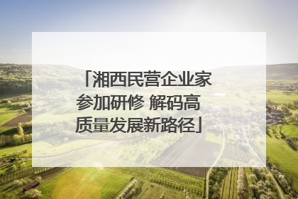 湘西民营企业家参加研修 解码高质量发展新路径