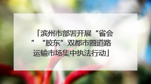 滨州市部署开展“省会”“胶东”双都市圈道路运输市场集中执法行动