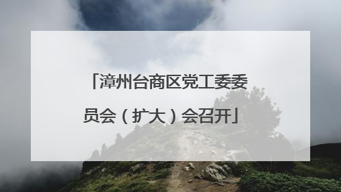 漳州台商区党工委委员会（扩大）会召开
