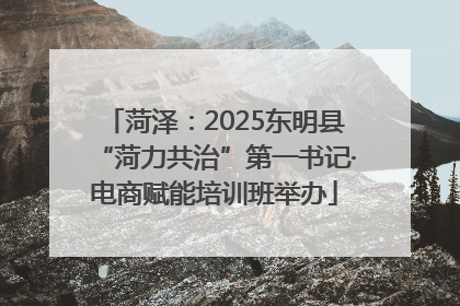 菏泽：2025东明县“菏力共治”第一书记·电商赋能培训班举办