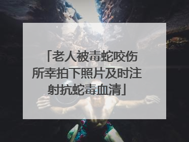 老人被毒蛇咬伤 所幸拍下照片及时注射抗蛇毒血清
