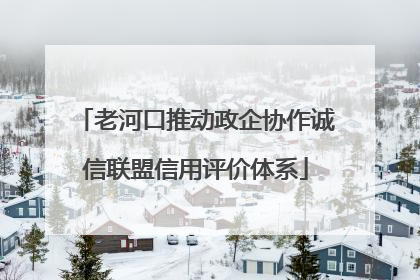 老河口推动政企协作诚信联盟信用评价体系