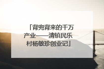 背兜背来的千万产业——清镇民乐村杨敏珍创业记