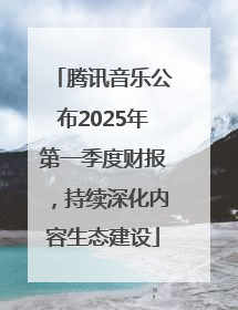 腾讯音乐公布2025年第一季度财报，持续深化内容生态建设