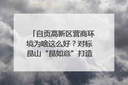 自贡高新区营商环境为啥这么好？对标昆山“昆如意”打造自贡“高兴办”｜美好生活有“盐”味