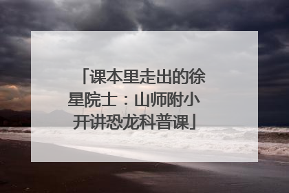 课本里走出的徐星院士：山师附小开讲恐龙科普课